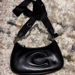 Coach Black Leather Shoulder Bag